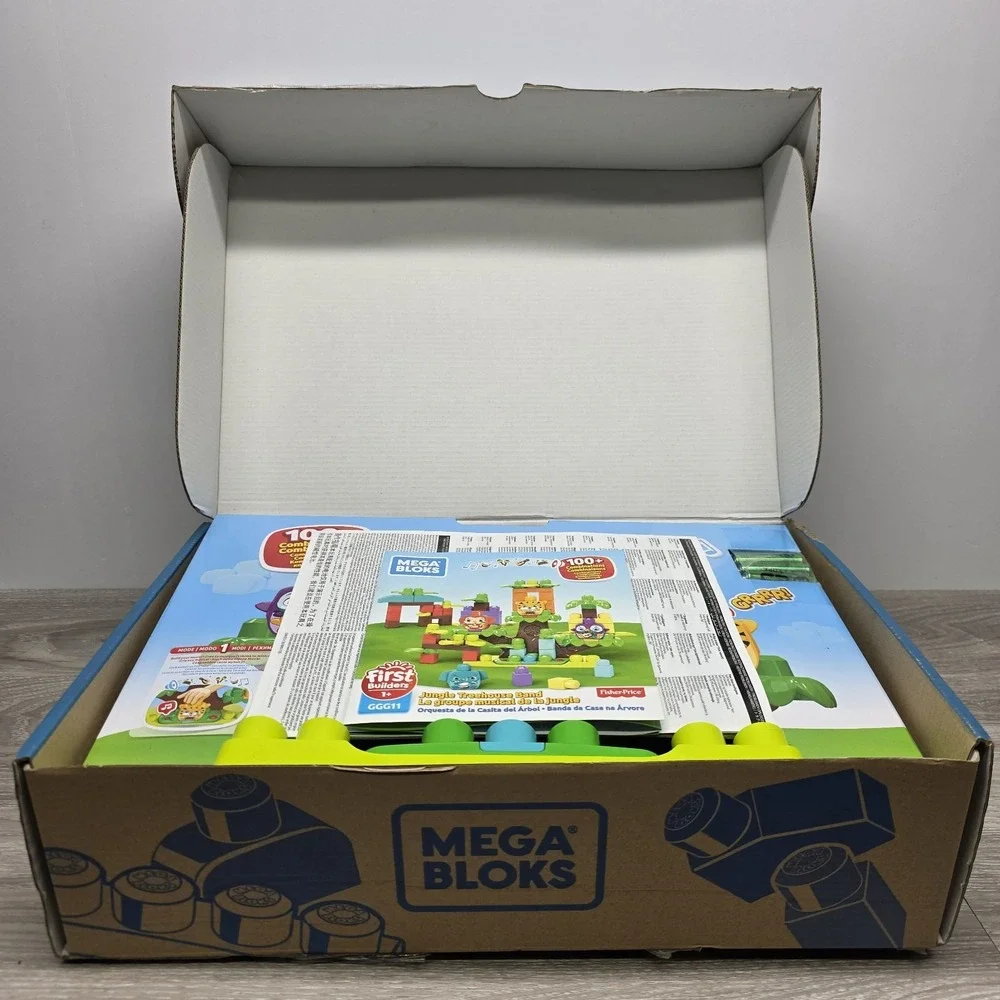 Mega Bloks - 2019 Jungle Treehouse Band - Building Blocks Toy Set 60 pcs Ages 1+